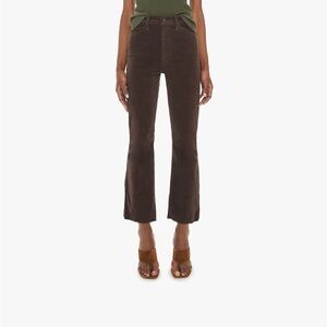 Mother The Outsider Crop NAVY BLUE Corduroyed